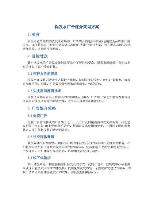 洗发水广告媒介策划方案