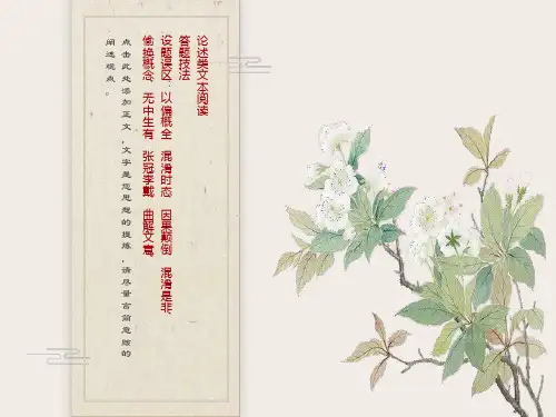 论述类文本阅读ppt