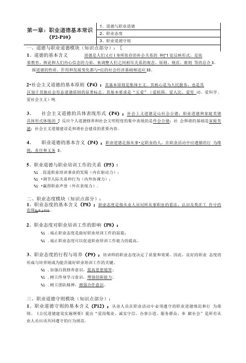 【精品】企业培训师基础知识整理.doc