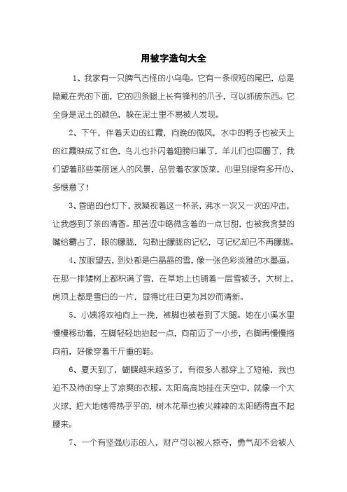 用被字造句大全