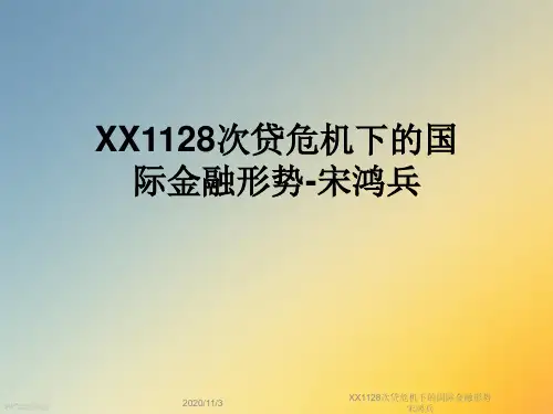 XX1128次贷危机下的国际金融形势宋鸿兵