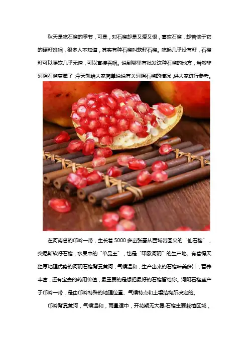 吃软籽石榴有什么好处