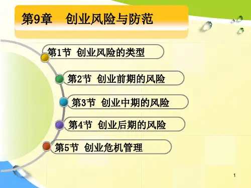 创业风险与防范ppt课件