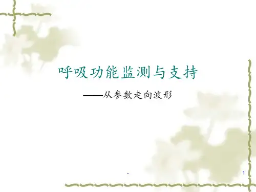 呼吸功能监测与支持ppt课件