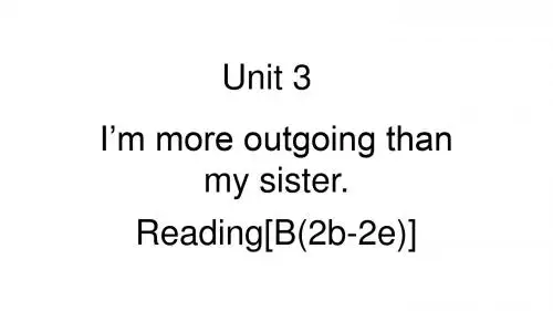 人教新目标八年级上册英语：Unit 3  Section B(2b—2e) 课件(共23张PPT)