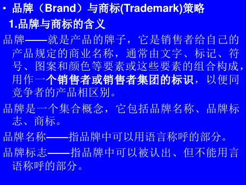 品牌(Brand)与商标(Trademark)策略
