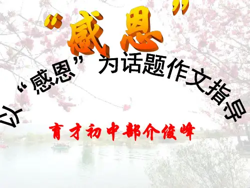 感恩话题作文指导ppt课件 - 副本
