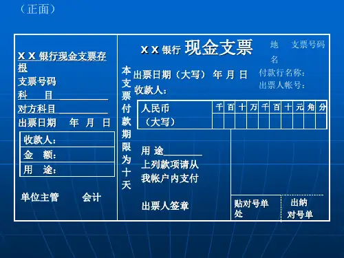 支票票样.