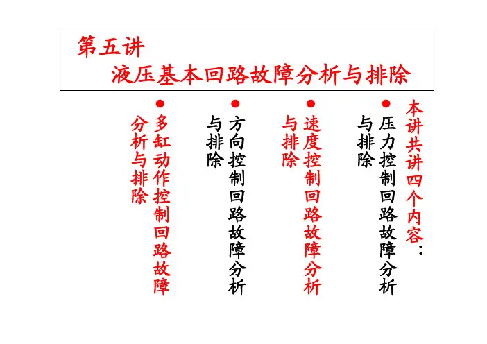 液压气动系统维修及故障诊断技术05第五讲_液压基本回路故障分析与排除-80