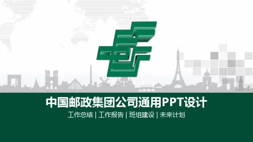中国邮政集团公司工作报告简约商务通用动态PPT模板素材方案