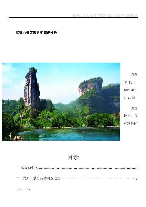 武夷山景区调查报告