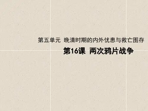 新教材统编版中外历史纲要上册  第五单元 第16课 两次鸦片战争 课件(30张) (1)