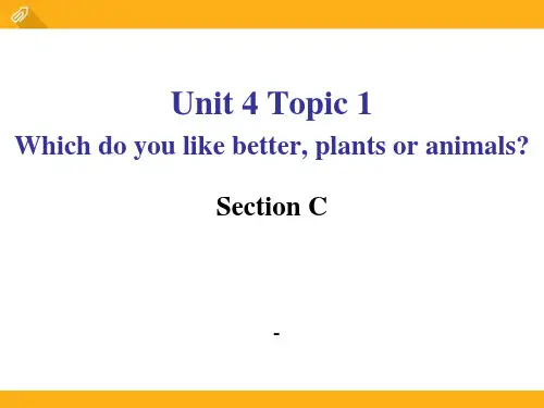 八年级英语上册：Unit 4 Our world Topic 1 Section C