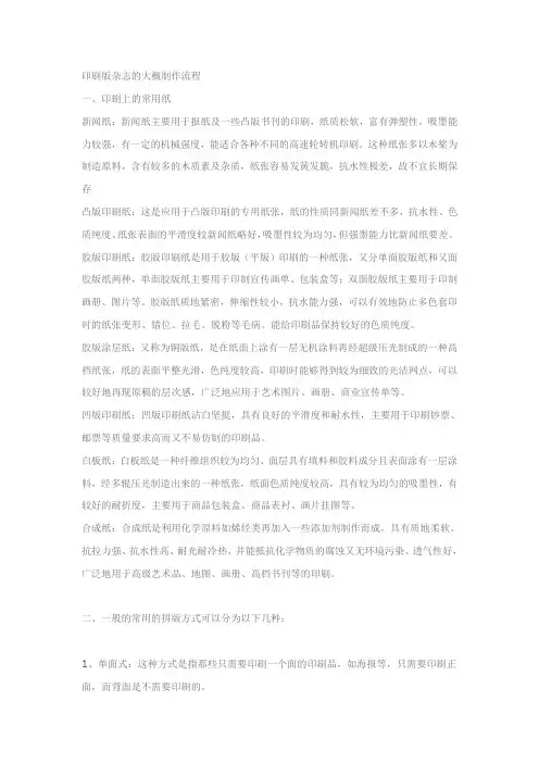 印刷版杂志的大概制作流程