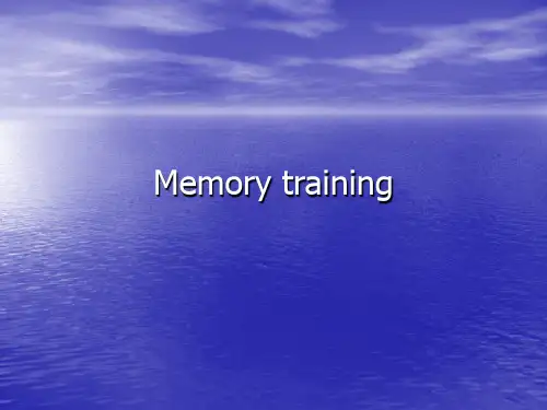 Memory training