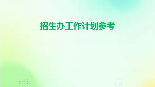 招生办工作计划参考PPT