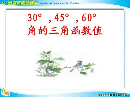 特殊角的三角函数值