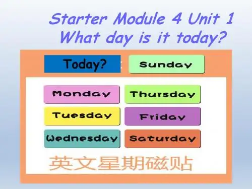 2017-2018学年外研版七年级英语上册教学课件Starter Module4 Unit1 (共18张PPT)