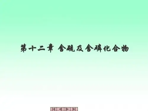 第十二章含硫及含磷化合物