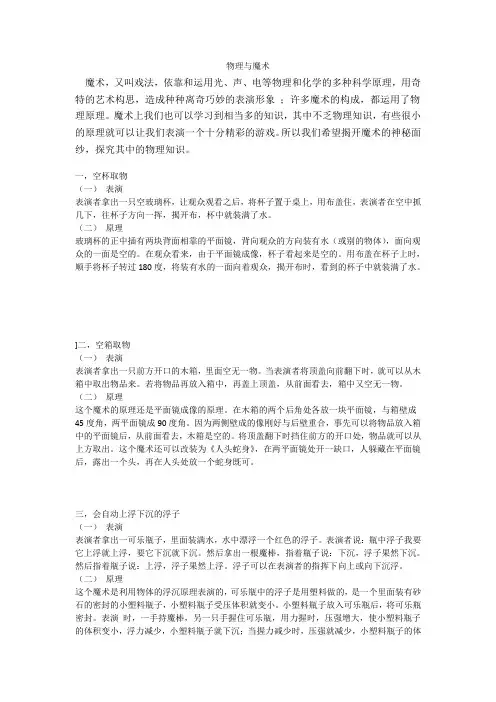 物理与魔术