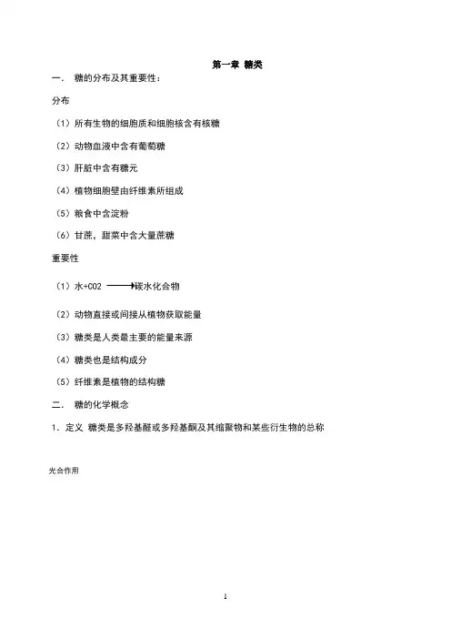 各种糖的结构