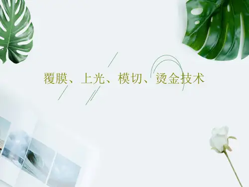 覆膜、上光、模切、烫金技术PPT文档37页