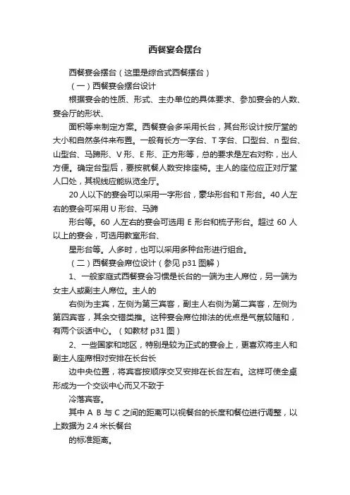 西餐宴会摆台