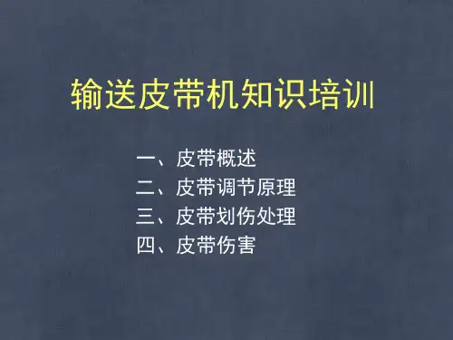 输送皮带机知识培训课件