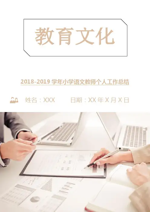 2018-2019学年小学语文教师个人工作总结