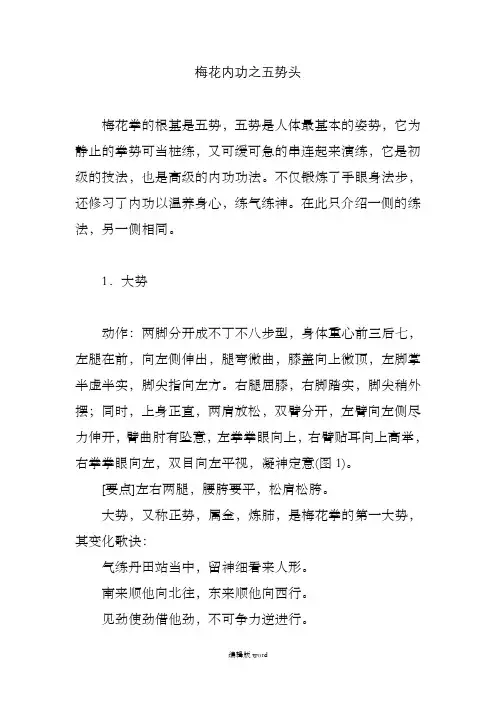 梅花内功之五势头