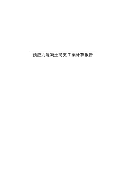 预应力混凝土简支T梁计算报告(midas)