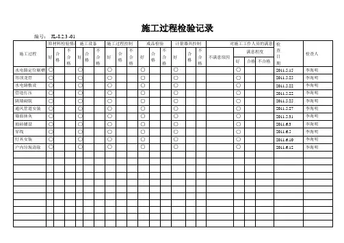 8.2.3施工过程检查记录