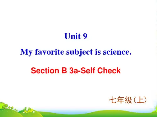 人教版新目标七年级上册 Unit 9 Section B 3aSelf Check(共21张PPT)