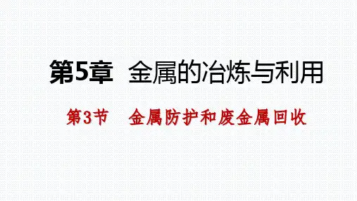 秋浙教版九年级化学全册5.3金属防护和废金属回收课件(共38张PPT)