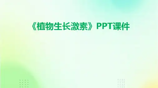 《植物生长激素》课件