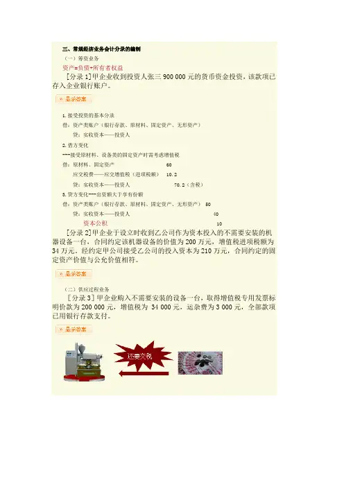 08讲 筹资、供应业务会计分录的编制