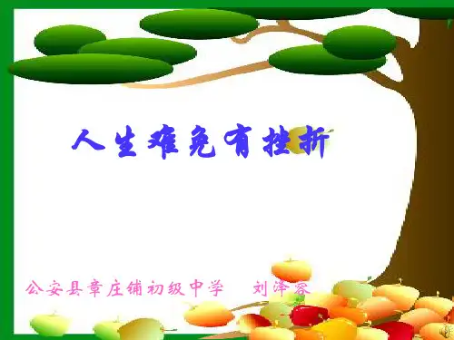 人生难免有挫折优质课件PPT