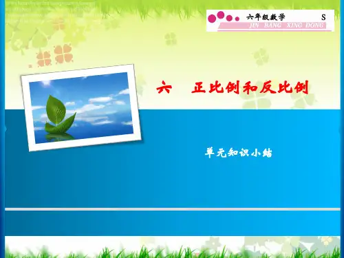 六年级数学下册6 单元知识小结