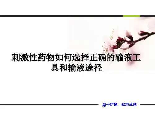 血管刺激性药物的静脉途径及工具的选择