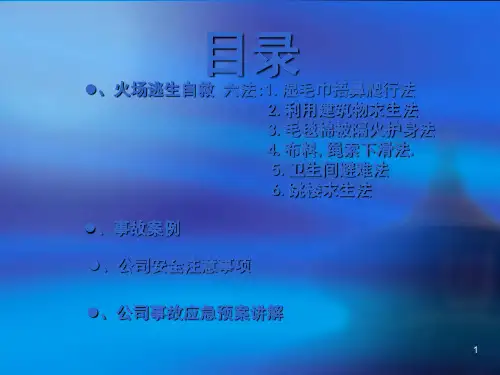 火灾逃生自救六法ppt课件