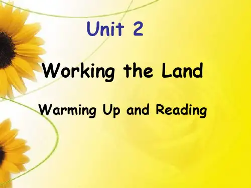 人教版高中英语必修1  Unit 2 Warming Up and Reading课件