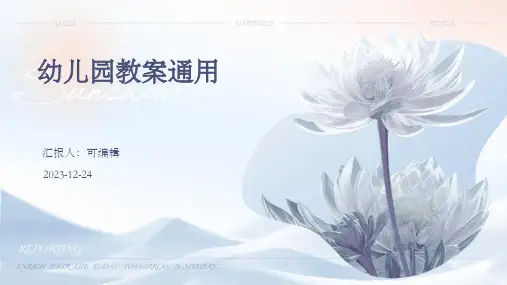 幼儿园教案通用ppt