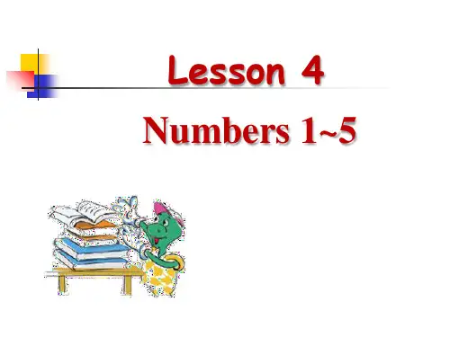 新冀教版三年级英语上册《lesson 4 Numbers 1~5》精品课件.ppt