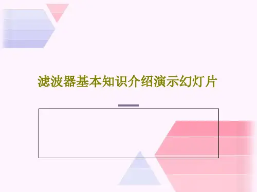 滤波器基本知识介绍演示幻灯片PPT共28页