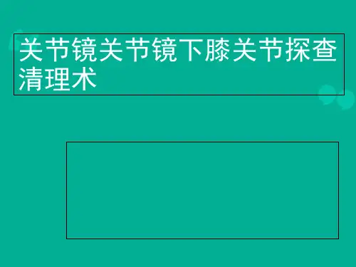 关节镜关节镜下膝关节探查清理术 ppt课件