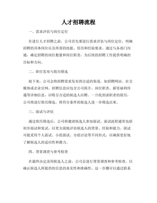人才招聘流程