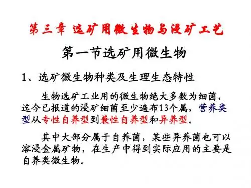 生物选矿技术第三章新