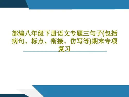 部编八年级下册语文专题三句子(包括病句、标点、衔接、仿写等)期末专项复习共24页