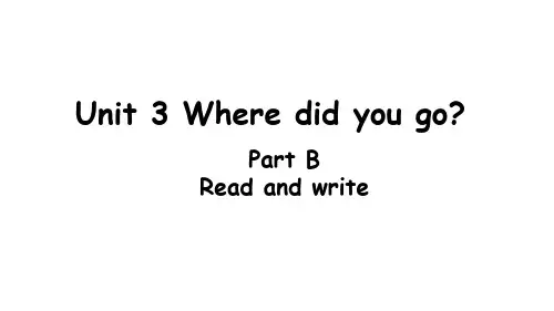2020年人教版PEP六年级下册英语Unit 3 Where did you go B Read and write课件