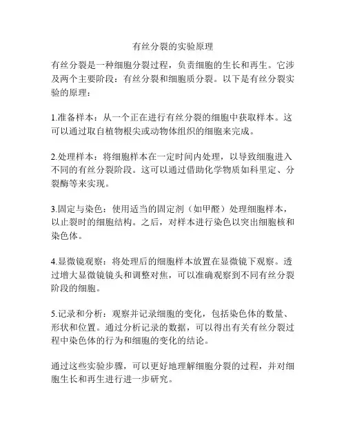 有丝分裂的实验原理